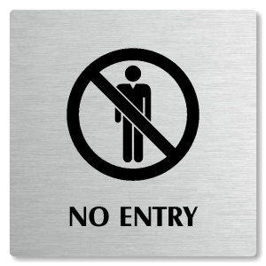 No entry, 100x100mm, stříbrná, Nevada